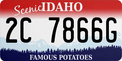 ID license plate 2C7866G