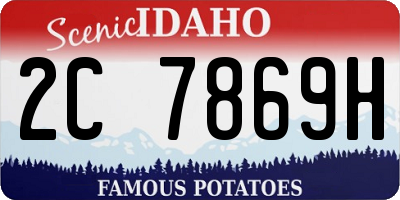 ID license plate 2C7869H