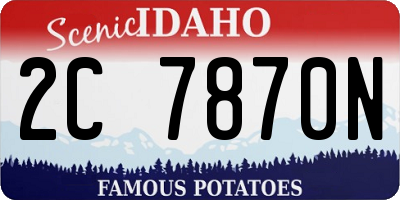 ID license plate 2C7870N