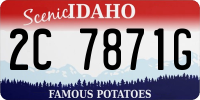 ID license plate 2C7871G