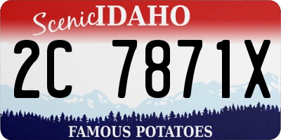 ID license plate 2C7871X