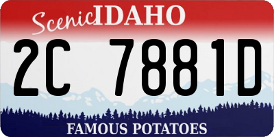 ID license plate 2C7881D