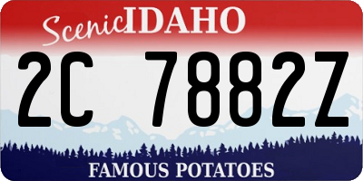 ID license plate 2C7882Z