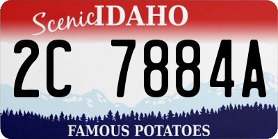 ID license plate 2C7884A
