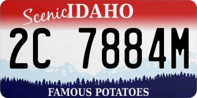 ID license plate 2C7884M