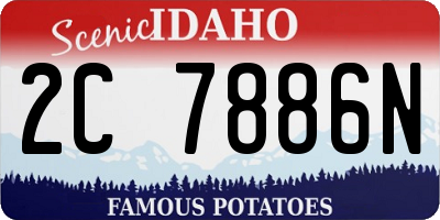 ID license plate 2C7886N
