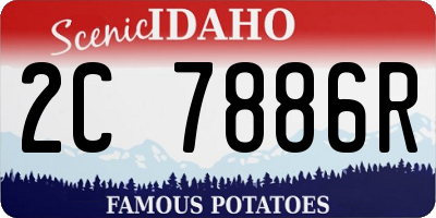 ID license plate 2C7886R