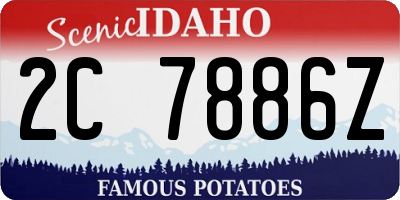 ID license plate 2C7886Z