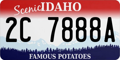 ID license plate 2C7888A