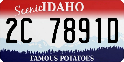 ID license plate 2C7891D