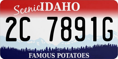 ID license plate 2C7891G