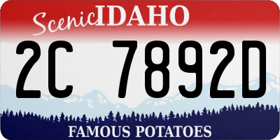ID license plate 2C7892D