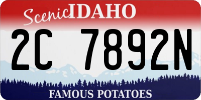 ID license plate 2C7892N