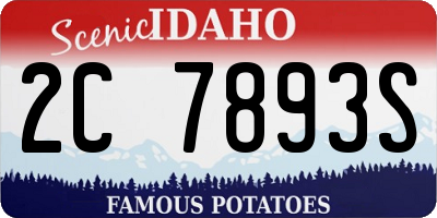 ID license plate 2C7893S