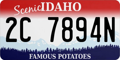 ID license plate 2C7894N