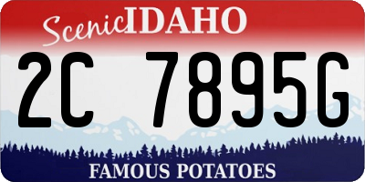 ID license plate 2C7895G