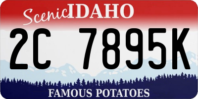 ID license plate 2C7895K