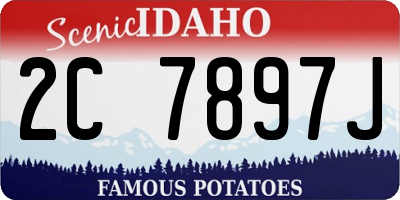 ID license plate 2C7897J