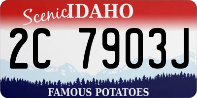 ID license plate 2C7903J