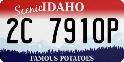 ID license plate 2C7910P