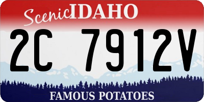 ID license plate 2C7912V