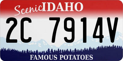 ID license plate 2C7914V