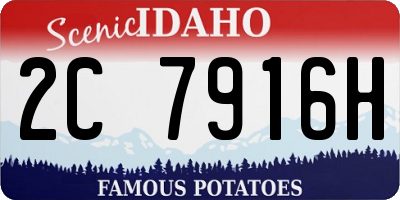 ID license plate 2C7916H