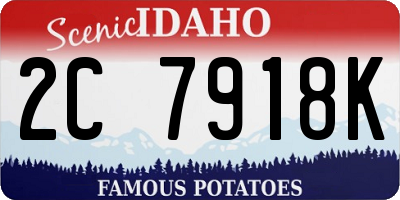 ID license plate 2C7918K