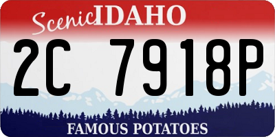 ID license plate 2C7918P