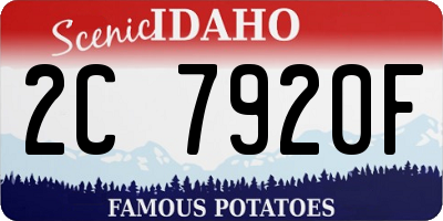 ID license plate 2C7920F