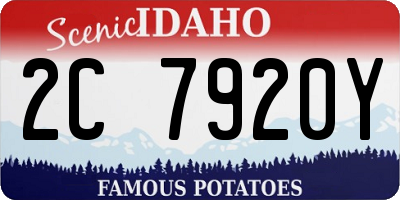 ID license plate 2C7920Y