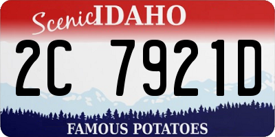 ID license plate 2C7921D