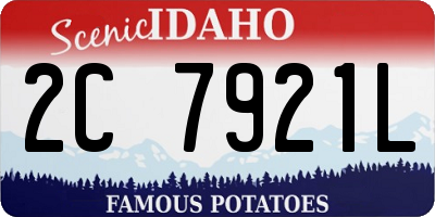 ID license plate 2C7921L