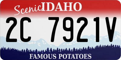 ID license plate 2C7921V