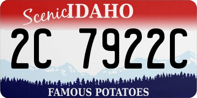 ID license plate 2C7922C