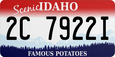 ID license plate 2C7922I