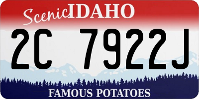ID license plate 2C7922J