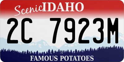 ID license plate 2C7923M