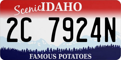 ID license plate 2C7924N