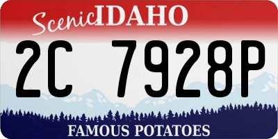 ID license plate 2C7928P