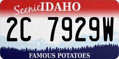 ID license plate 2C7929W