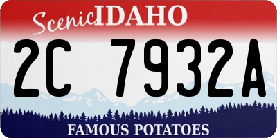 ID license plate 2C7932A