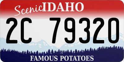 ID license plate 2C7932O