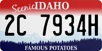 ID license plate 2C7934H