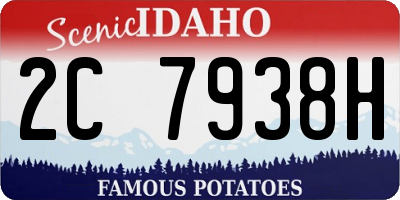 ID license plate 2C7938H