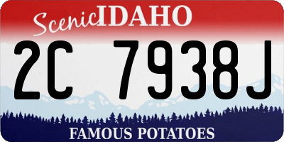 ID license plate 2C7938J