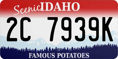 ID license plate 2C7939K