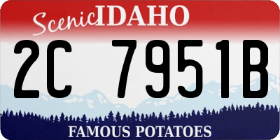 ID license plate 2C7951B