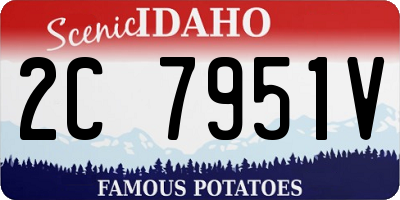 ID license plate 2C7951V