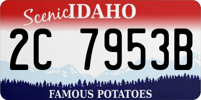 ID license plate 2C7953B